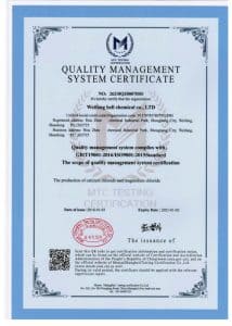 ISO certificate